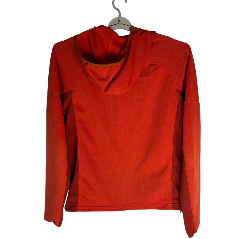 Mountain Hardwear Mens Orange Full Zip Grid Fleece Scuba Hoodie M 2758 - Picture 5 of 8